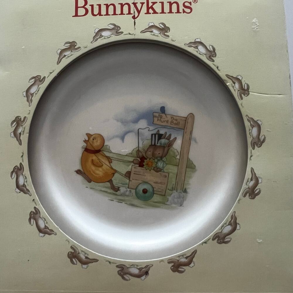 Vintage Royal Doulton Bunnykins 2pc Nursery Set Plate & Mug New in Box England - Picture 7 of 11